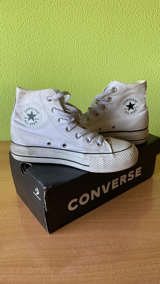 Converse plataforma blancas mujer