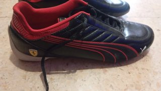 Zapatillas Puma Ferrari Future Kart Cat Negras Roj