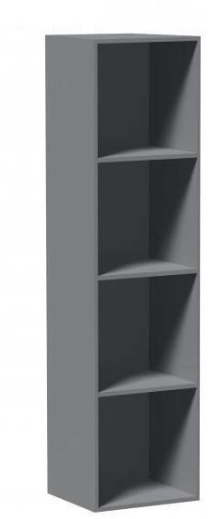Estantería vertical 4 huecos gris