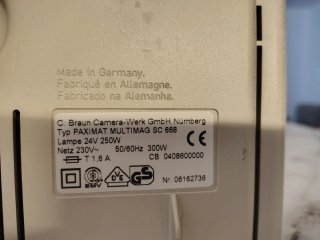 ¡🆕! BRAUN PAXIMAT SC 668 AUTOFOCUS 250W – PROYECT