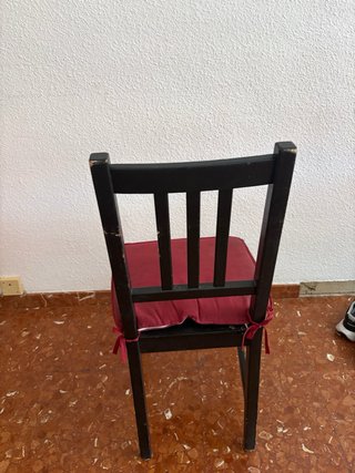 Juego de 4 sillas de comedor negras