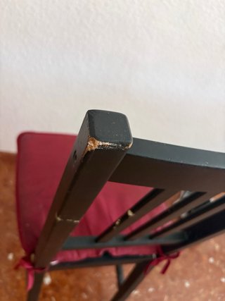 Juego de 4 sillas de comedor negras