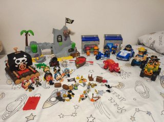 Lote Pinypon: Piratas, Policía y Dinosaurio