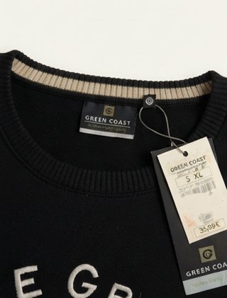 Jersey Green Coast Negro Talla XL