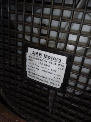 Motor eléctrico ABB. 7,5/8,7 hp. 2900/3480 r/min