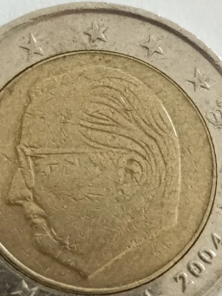 2 euros Bélgica 2004 con error