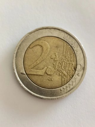 2 euros Bélgica 2004 con error