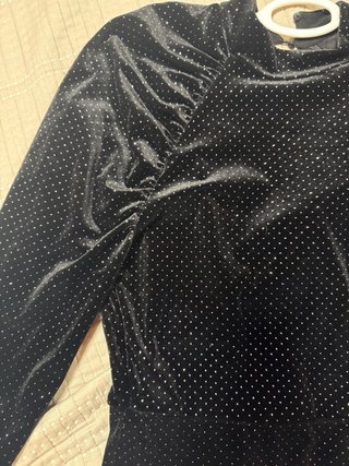 Vestido Bershka negro con brillos