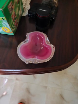 Cuenco de cristal Murano rosa