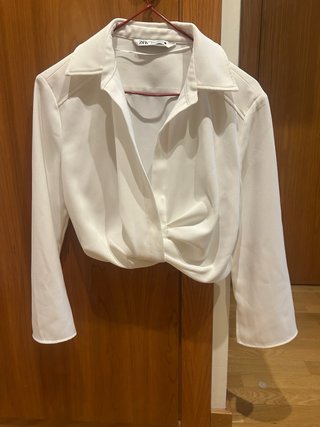 Conjunto Zara Falda y Camisa Blanca Talla XS