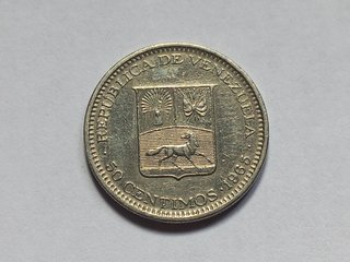Moneda Venezuela 1965 Bolívar