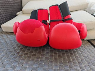 Guantes de Boxeo Rojos 10oz, Decathlon