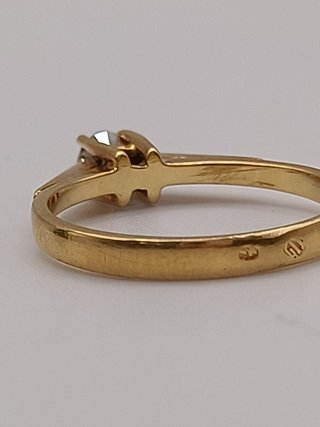 Anillo Solitario Diamantes Oro 18k - 2,38gr