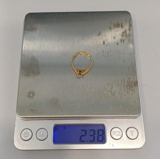 Anillo Solitario Diamantes Oro 18k - 2,38gr
