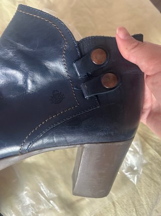 Botas BOTINES de PIEL azul