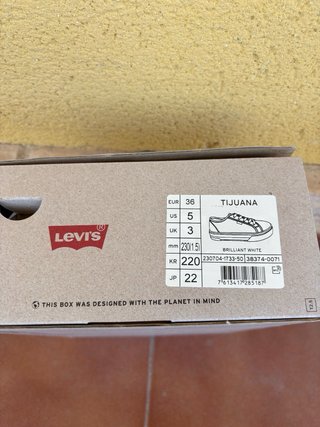 Zapatillas Levi's Tijuana Blancas Talla 36