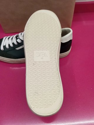 Zapatillas Zara Hombre Verde y Blanco