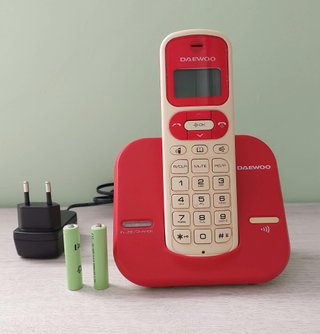 Teléfono inalámbrico Daewoo DTD-1600 Rojo