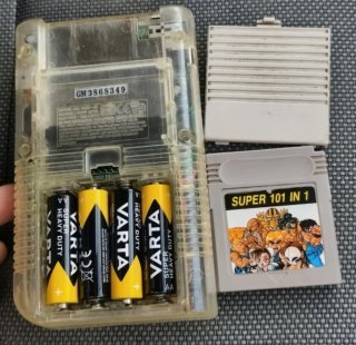 Nintendo Game Boy originale trasparente +cartuccia