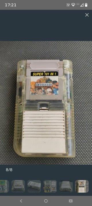 Nintendo Game Boy originale trasparente +cartuccia