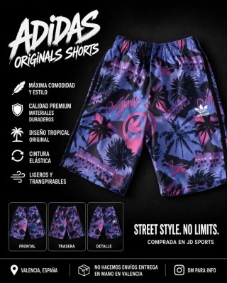 Adidas Shorts Originales Estampado Tropical