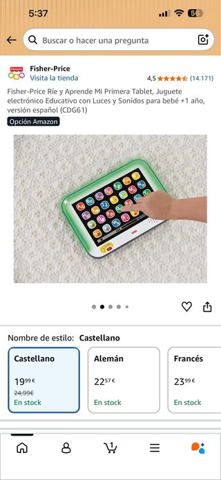 Fisher-Price Mi Primera Tablet Español