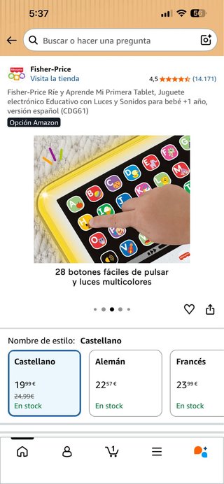Fisher-Price Mi Primera Tablet Español