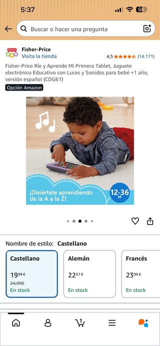 Fisher-Price Mi Primera Tablet Español