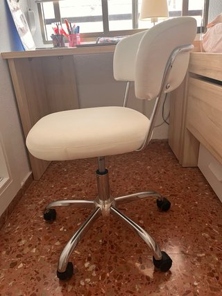 Silla de escritorio blanca/crema