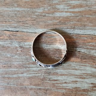 ANILLO DE PLATA CON PIEDRAS TURQUESAS