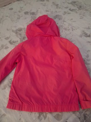 Giacca bambina rosa con cappuccio