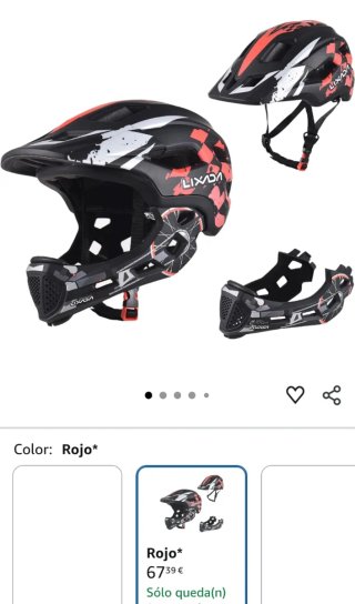 Casco LIXADA Negro/Rojo/Blanco