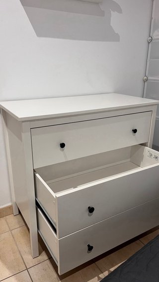 Cómoda IKEA HEMNES Blanca 3 Cajones 108cm
