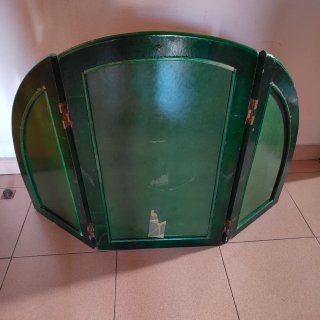 Espejo triple verde para cómoda o colgar