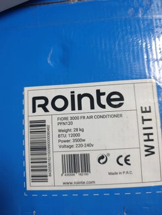 Aire acondicionado Rointe blanco portatil