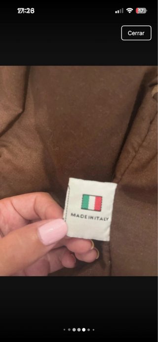 Chaqueta de piel marrón
