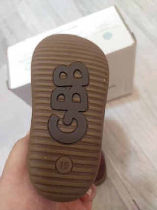 Botas de piel niña corazón purpurina T.19