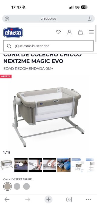 Cuna colecho Chicco Next2Me Magic Evo