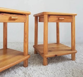 Mesitas de Pino Melis Racionalista | Vintage 80s