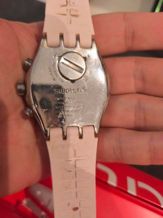 Swatch Rosa Cronógrafo Plata