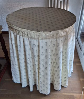 Falda mesa camilla beige y azul