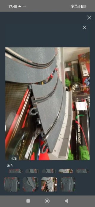 2 Curvas Dobles Peraltadas Scalextric 1/32