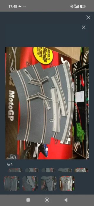 2 Curvas Dobles Peraltadas Scalextric 1/32
