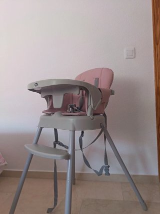 Trona de bebé 3 en 1 rosa