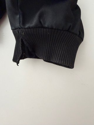Chaqueta Harrington Negra con Forro Tartán