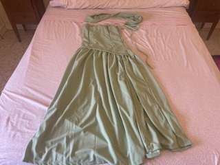 Vestido largo bustier menta M