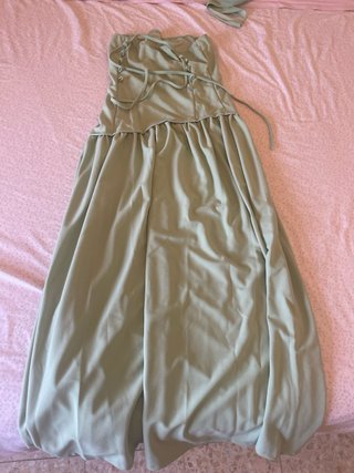 Vestido largo bustier menta M