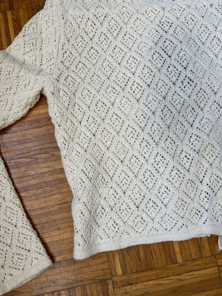 Jersey Zara Ganchillo Beige Talla XS