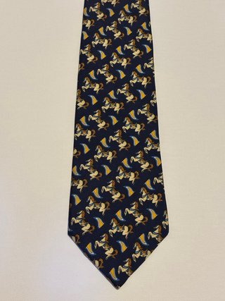 Corbata Lancel de seda con caballos