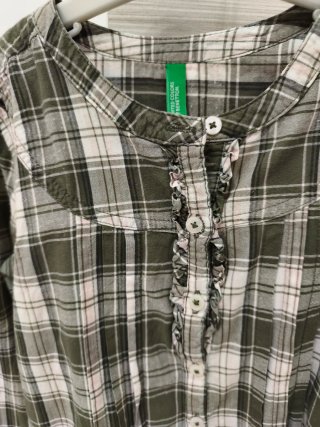 Camicia Benetton quadri bimba